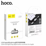 Hoco LS24 หัวแปลง หูฟัง คุยโทรศัพท์ 3in1 Digital Audio Converter For Lightning ของแท้100% สำหรับiPhone7 8 X 11 12 13 14pro max
