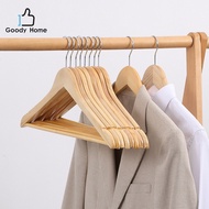 Goody Home Clothes Hanger Material: Beige Wood There Is A Groove To Prevent The Fabric From Falling 