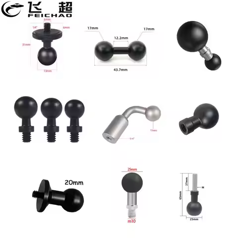 1/4"/ M6/ M8/ M10 Screw Adapter for Gopro /Insta360 /DJI OSMO 360 Action Camera Phone GPS Holder 13m