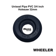 Uniseal Rubber PVC Pipe 3/4 Inch Aquaponic and Hydroponic System WHEELER