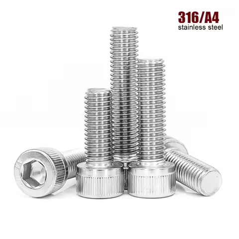 1/50pc M1.6 M2 M2.5 M3 M4 M5 M6 M8 M10 M12 M14 M16 DIN912 316 A4-70 Stainless Steel Hexagon Hex Sock