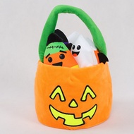 Halloween Funny Candy Pumpkin Basket Plush Toy Halloween Cute Bat Doll
