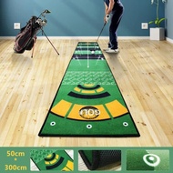 Golf Putter Practice Blanket Indoor Outdoor Putter Training Mat Green Blanket Putter Trainer with Ru
