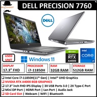 Dell Precision 7760 GAMING (1 YEAR WARRANTY T&C)Core i7 11th Gen NVIDIA RTX A4000 (8GB GPU) 17.3"inc