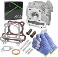 LK 47mm Cylinder Head GY6 49cc 50cc to 100cc Scooter Engine,69mm Cylinder Head Assy with Valves Set 