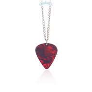 SHFY Guitar Pick Necklace Heart Ruby Pendant Eddie Munson Necklace Strange Horror Things Guitar Pick