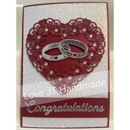 A6 Size Handmade Card Greeting Card Wishes Card Wedding Congratulations Card