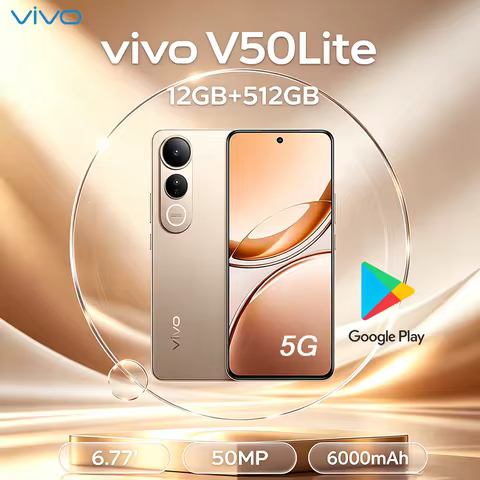 VIVO V50 Lite 5G 6.77" 120Hz Screen Large Storage Smartphone 12GB+512GB 50MP Camera 6500mAh Big Batt