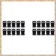 (KYSB) 20 Pcs 1 inch 2.5CM Width Plastic Safety Quick Release Buckles Black