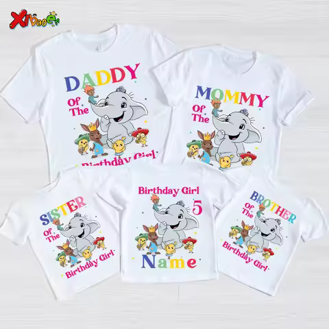 Canticos 1st Birthday Girl T Shirt Family Matching Outfits Kids Personalized Name Party Toddler T-sh