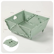 Multifunctional Plastic Foldable Drain Basket for Cleaning and Storing Vegetables and Fruits Househo