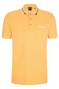 Hugo Boss Men's Regular Fit Short Sleeve Polo Shirt In Light Orange Size S