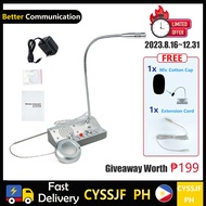 Window Mic and Speaker Intercom System Dual Way Bank Counter Shop Window Speaker Mic Intercom for Of
