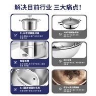 316 Stainless Steel Soup Pot Home Steamer Thickened Stew-Pan Stew Pot Non-Stick Pan Double Ear Induction Cooker Special Use 304 Micro Pressure