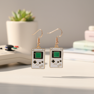 Y2K Ear Accessories Retro 90s Game Console Theme Tetris Earrings  Aksesori Telinga Y2K Retro 90an Te