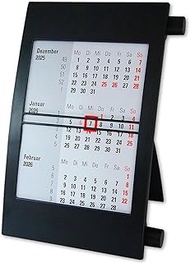 Desk Calendar 2026-2027 - 3-Month Calendar with Date Slider & Twist Mechanism - 28 Months Stand Cale