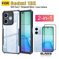 Color Edge Case Clear Back For Xiamo Redmi 13 13X 12 12C A1plus A2plus Note9S Note9Pro/Poco C55 M6 S