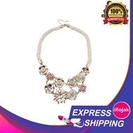 [iRojak] Multicolor Flowers Alloy Short Rope Necklace 54cm 项链 Rantai - NL222