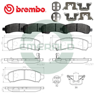 BREMBO Front Pads (L+R) - Perodua Myvi 2nd Gen | Lagi Best | Axia | Bezza Second Brek Pad Low Met Ce