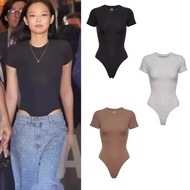 Skims Kardashian Jennie Style Pure Cotton Slimming T-shirt