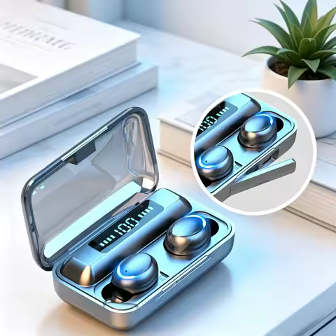 Bluetooth Earphones Handfree LED Dispay Headphones Bluetooth HiFi Stereo Music Wireless Earbuds Gami