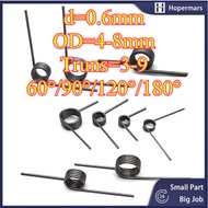 steel spiral torsion  V-shaped spiral torsion spring sus304 d0.6mm OD4/4.5/5/5.5/6/7/8mm (HA-XDT-MY-