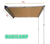 เต็นท์กันสาดติดข้างรถ size 2x3 2X2.5 3X3 car awning CHAKI