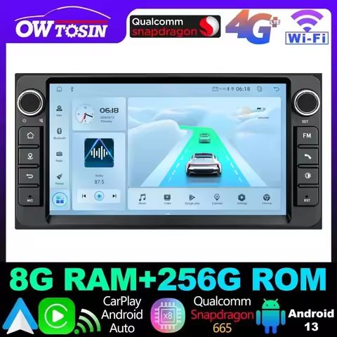 7" Android 13 8G+256G Car GPS Radio For Toyota Avanza Highlander Corolla FJ Cruiser Hilux Camry Sola