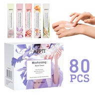 ชุด 80 ชิ้น ครีมบำรุงมือขนาดพกพาขนาดเล็ก APPTI สำหรับการเดินทาง, กลิ่นผสม, เติมความชุ่มชื้นลึก, ไม่ม