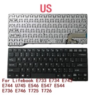 Papan Kekunci Komputer riba AS baharu untuk Fujitsu Lifebook E733 E734 E743 E744 U745 E546 E547 E544