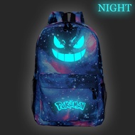 Pokemon Pikachu Schoolbag Pokemon Pikachu Backpack Luminous Student Schoolbag Travel Bag Leisure Bag
