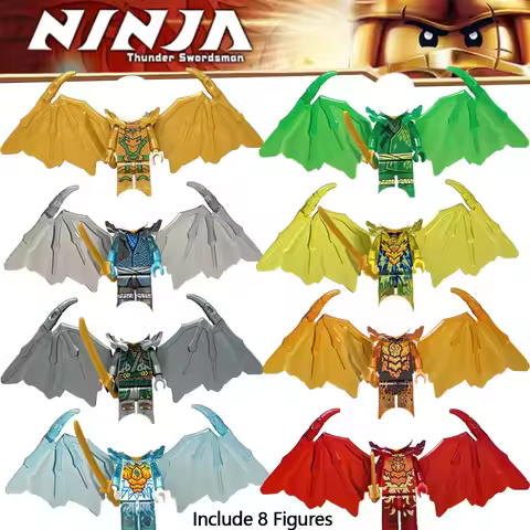 Ninja Figures Dragon Form Building Blocks Lloyd Kai Jay Zane Model Niya Bricks Kids Kits Gift for Ch