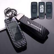 For Honda PCX 160 ADV 160 Click 160 Vario 125 160 Keyless Key Leather Case Cover Metal Keychain Accessories