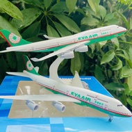 Boeing 747-400 Model Airplane Brand "EVA AIR" (Taiwan) High Quality Alloy Seamless Wheels (Fullbox)