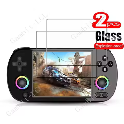 2PCS FOR ANBERNIC RG40XX H Handheld Game Console 4Inch Tempered Glass ON RG40XXH RG 40XXH 9H HD Scre