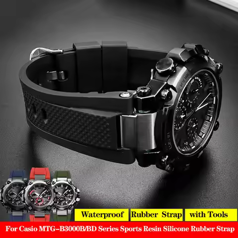 Sports Resin Silicone Rubber Strap For Casio MTG-B3000 MTG-B3000B/BD B3000 Series Waterproof Men Bra