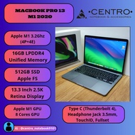 Macbook Pro 2020 M1 16GB 512GB SSD Fullset Bandung Ex Ibox