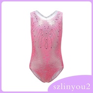 [szlinyou2] Girl Gymnastics Leotard Sportswear Sleeveless Athletic Dance Clothes Girls Ballet Costume Athletic Leotard Dress Bodysuit