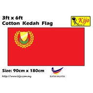 Cotton Kedah Flag Size: 90cm X 180cm ( 3ft x 6ft )