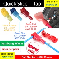 [5sets] Quick Splice T-Tap Connector Wire Connection Spade Terminal Wire Automotive Auto Terminals