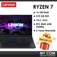 Lenovo Legion 5 15ACH6H 82JU013NMJ 15.6'' FHD 165Hz Gaming Laptop (Ryzen 7 5800H, 16GB, 512GB SSD, RTX 3060 6GB, W11)