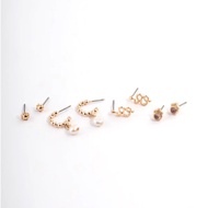 Lovisa Gold Fresh Water Pearl Crystal Stacker Earring