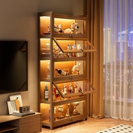 Figure Display Cabinet with Light Lock Display Cabinet Transparent Acrylic Mystery Box Lego Trophy D