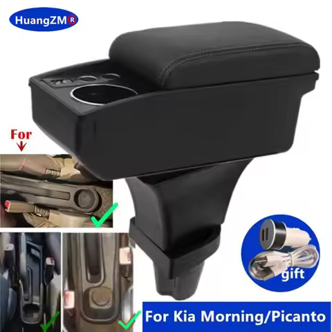 For Kia Morning Armrest Box For Kia Picanto Car Armrest Double-layer Center Storage Box Dedicated Re