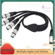 【Fast delivery】3 Pin XLR 1 Male to 4 Female Y Splitter Audio Cable,4 Way-1 XLR Single Input to Four 