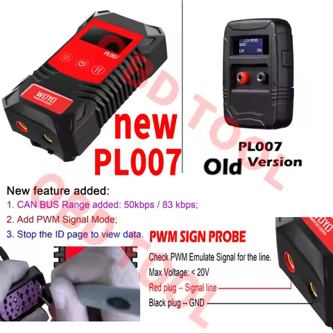 WOYO PL007 CAN LIN PWM Tester Auto-recognize CAN-H CAN-L Check PWM Signal Mode Read Baud Rate for Au