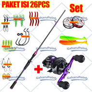 pancing 1 set lengkap kuat/joran pancing 1 set murah/ bc casting 1 set murah/pancing casting full se