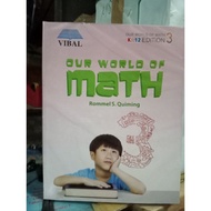 OUR WORLD OF MATH 3(NEW)BOOK SALE