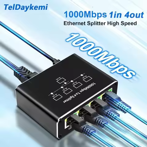 Gigabit Ethernet Switch Rj45 Splitter LAN Gigabit Extension Adapter 1000Mbps Network Connector For P