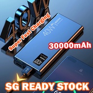 ⭐🇸🇬 READY STOCK 30000mAh Powerbank Super Fast Charging Large Capacity 40W Power bank Qc3.0 Mobile Po